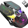 Wireless Gaming Mouse Rechargeable,RGB Multi-Colour Backlit Game Mice with 7 Buttons Computer Accessories,2.4G Silent Optical,3 Adjustable DPI Game Mouse Power Saving Mode for Laptop/PC/Notebook